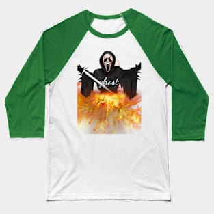 ghost art Design Baseball T-Shirt